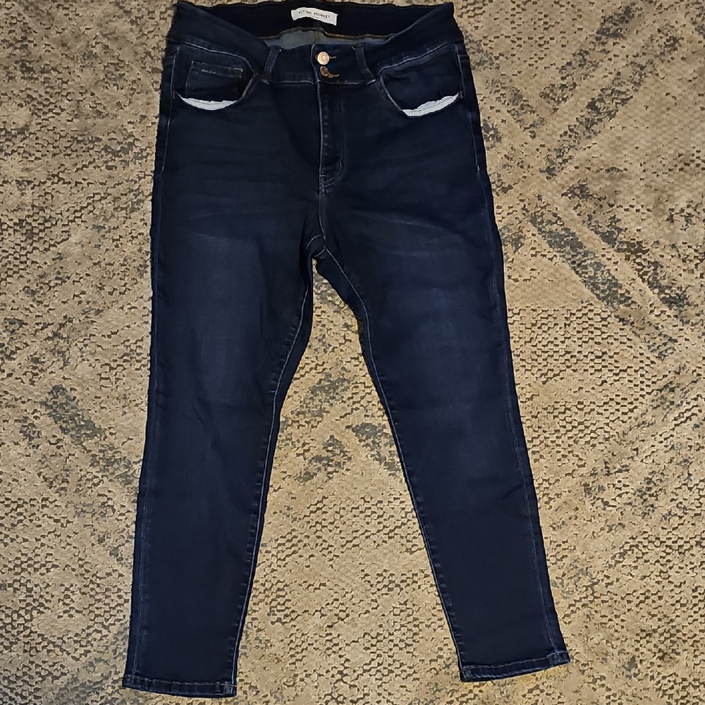 Flying Monkey Dark Blue Stretch Skinny Jeans